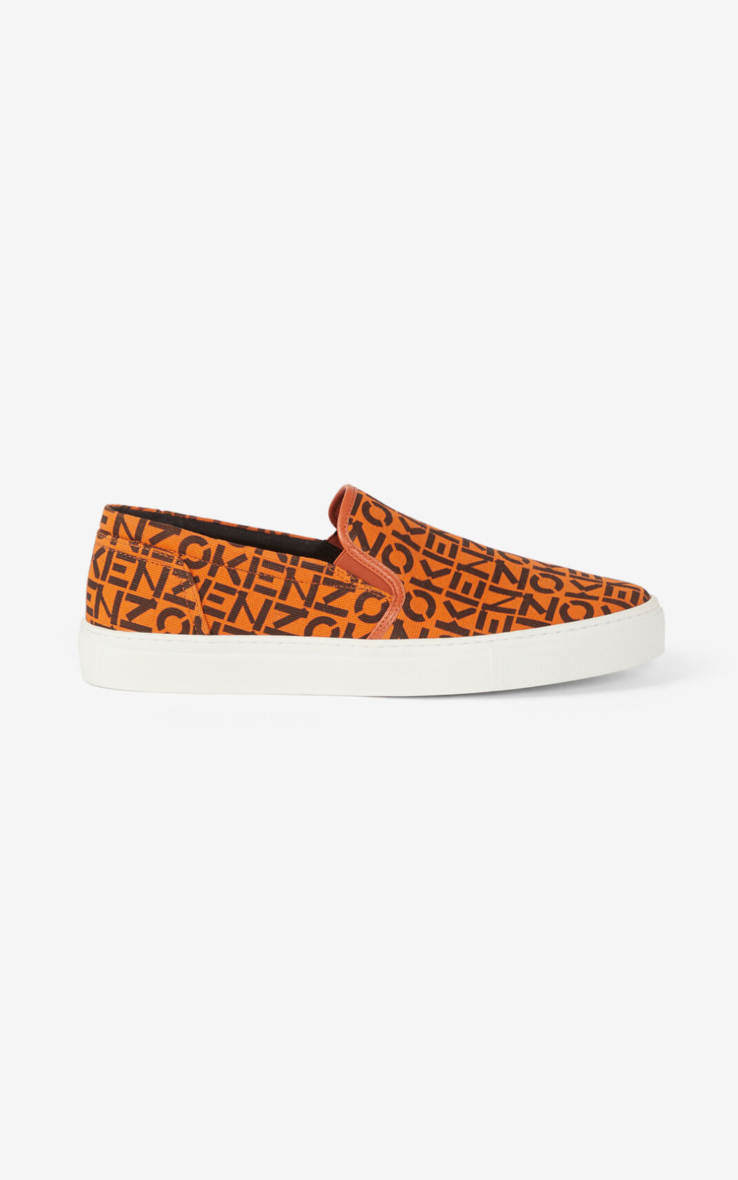 Kenzo K Skate Monogram laceless Moška Superge Globoko Oranžna SI-1453728